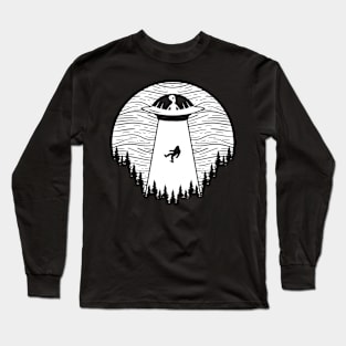 Bigfoot Ufo Abduction Long Sleeve T-Shirt